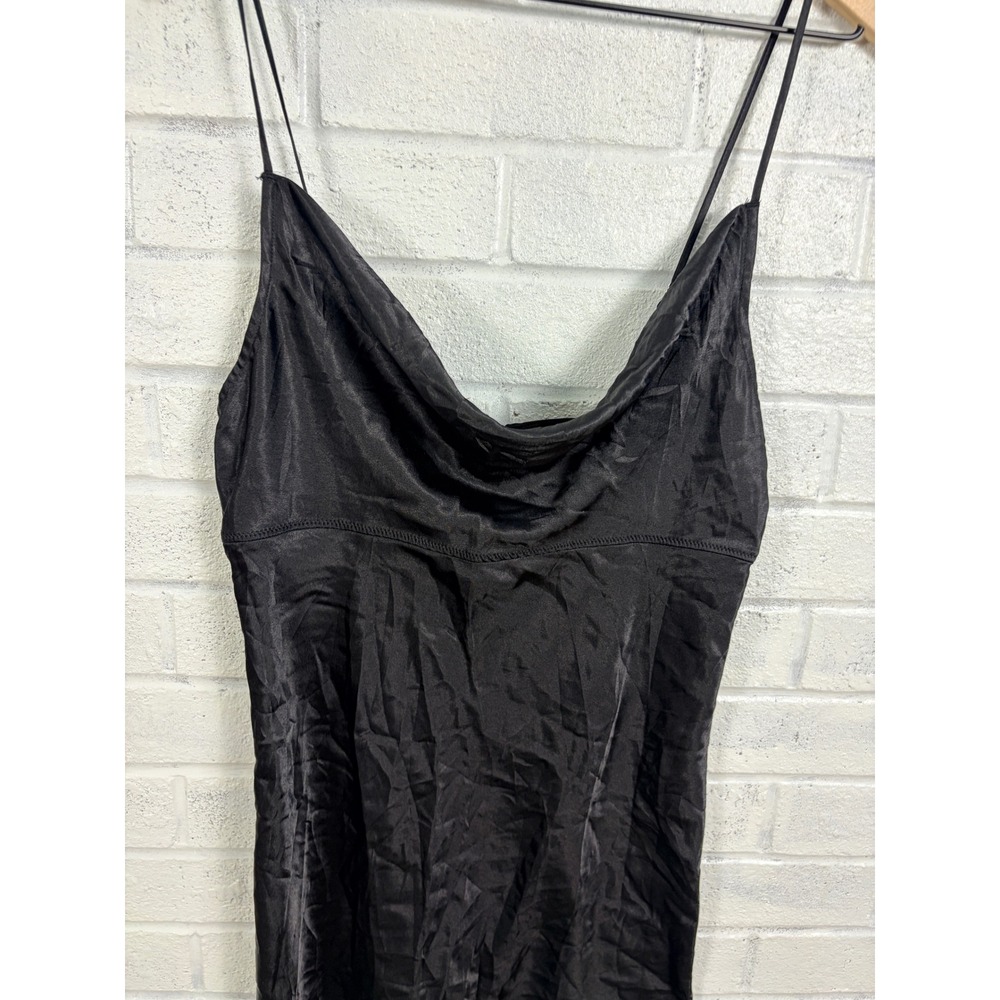 Victoria's Secret Slip Dress Women S Black Cowl Neck Satin Mini Lingerie - Picture 5 of 9